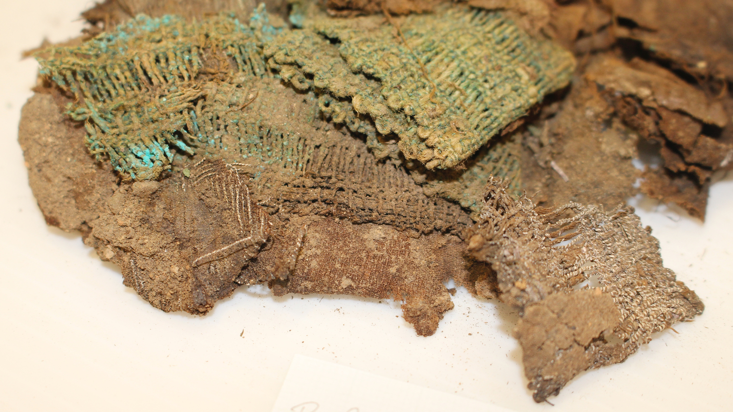 Fragments of funerary textiles recovered from burials in the presbytery of San Ignacio