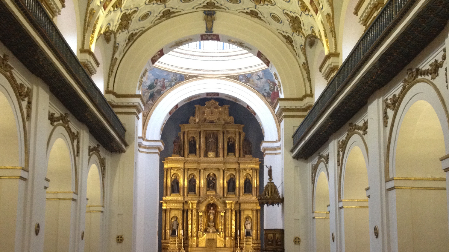 Interior of San Ignacio church showing the main altar