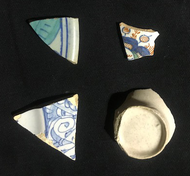 Imported glazed ceramic fragments