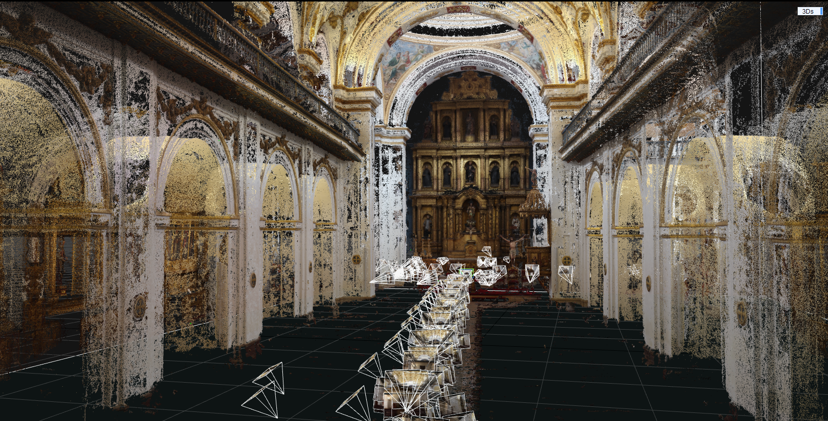 Preliminary rendering of the digital immersive environment of the inside of San Ignacio